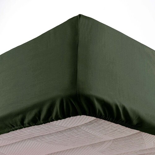Douceur d intérieur Kaki zelena plahta s gumom od mikrovlakana 90x190 cm Oscar &ndash; Cijene