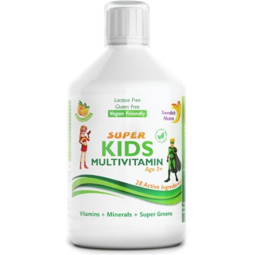 Swedish Nutra Super Kids Multivitamin suplement za decu, Bez šećera, 500ml Cene