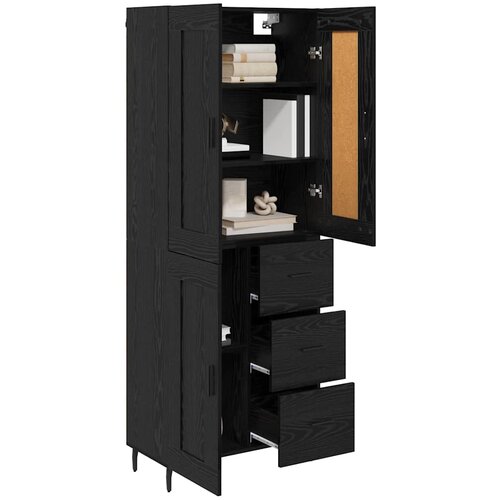  Highboard 2 kom. Crni hrast 69,5 x 34 x 180 cm Slike