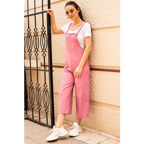 armonika Women's Light Pink Gardening Jumpsuit Cene