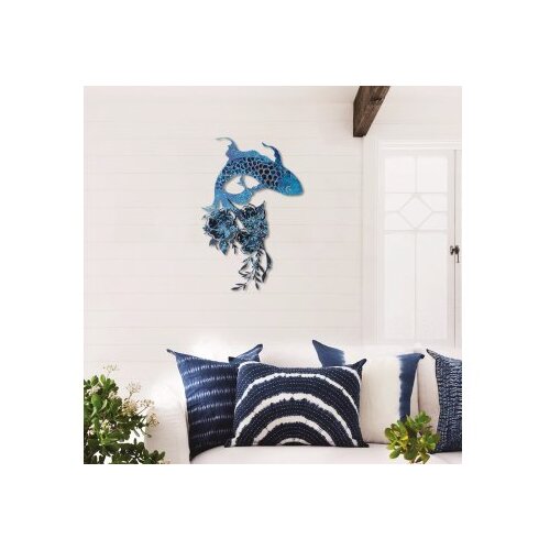 WALLXPERT dekorativni metalni zidni pribor carpa koi APT748 l blue Slike
