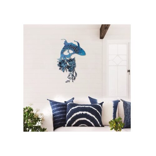 WALLXPERT Zidna dekoracija Carpa Koi- APT748 L, 58x87cm, plava Cene
