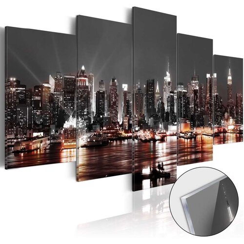 Slika na akrilnom staklu - Gray City [Glass] 100x50 Slike
