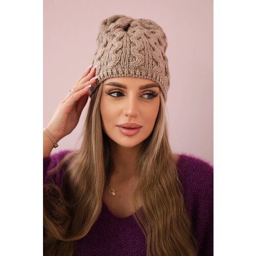 Kesi marka niezdefiniowana Cap with fleece Teresa K285 dark beige Slike
