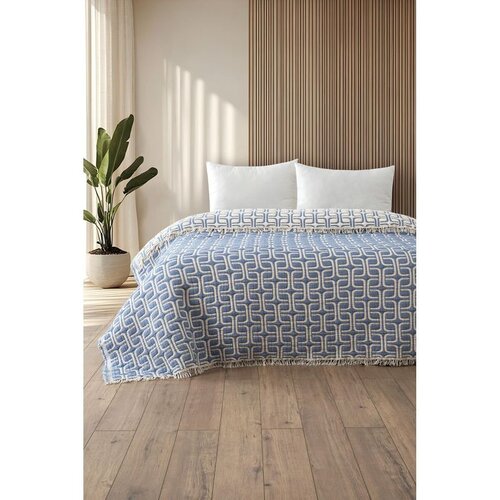  Perge - Blue Blue Muslin Single Quilt Slike