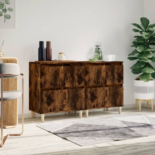  Komode 2 kom boja dimljenog hrasta 60x35x70cm konstruirano drvo Cijene