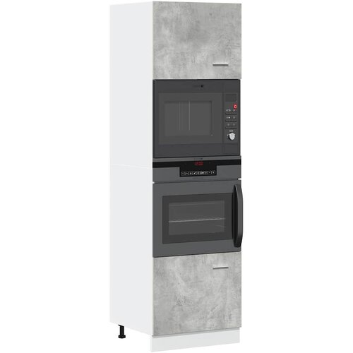 vidaXL Omarica za mikrovalovno pečico betonsko siva 60x57x207 cm Cene