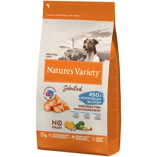 Nature's Variety Selected Mini Adult norveški losos - 3 x 1,5 kg