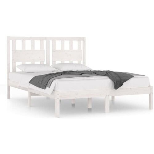 VidaXL Posteljni okvir bel iz trdne borovine 180x200 cm 6FT, (20645552) Slike