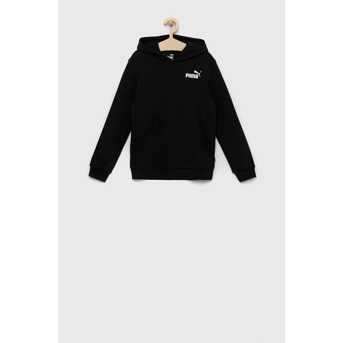 Puma Otroški pulover ESS Small Logo Hoodie TR B črna barva, s kapuco