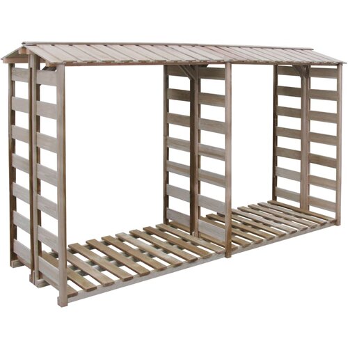 vidaXL Lopa za shranjevanje drv 300x90x176 cm impregnirana borovina Cene