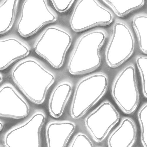  Stolić za kavu od lijevanog aluminija 70 x 30 cm srebrni Slike