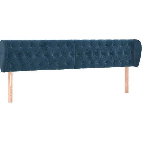  Uzglavlje s u&amp;scaron;ima tamnoplavi 203x23x78/88 cm bar&amp;scaron;unasti Slike