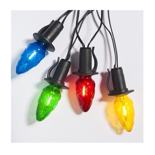  LED spolja&amp;scaron;nja girlanda CONE FILAMENT 20xE10 19m &amp;scaron;arena/topla bela IP44 Slike