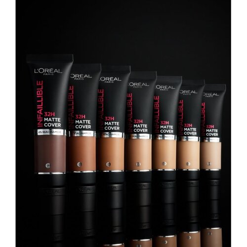 L&amp;acute;Or&amp;eacute;al Paris Infaillible 24H Matte Cover dugotrajni puder s mat efektom 30 ml nijansa 145 Rose Beige Slike