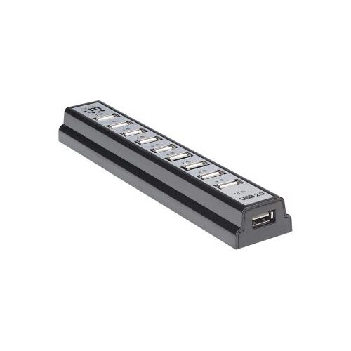  USB HUB --&amp;gt; 10x USB 2.0, Bus/AC Powered, Manhattan 161572 Slike