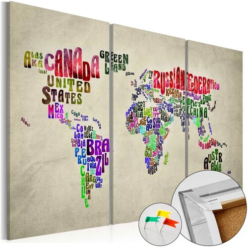  Slika na plutenoj podlozi - Colorful Countries 120x80 Cijene