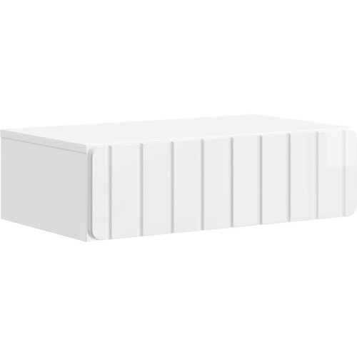 Stolna montirana na zid Bijela visokog sjaja 59 x 34 5 x 17 cm Cijene