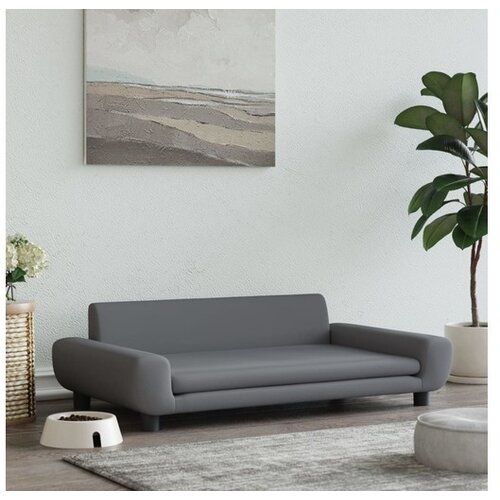 vidaXL Pasja postelja temno siva 100x54x33 cm žamet Cene