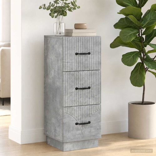  Ormar s ladicama Betonska siva 33 x 34,5 x 87 cm Slike