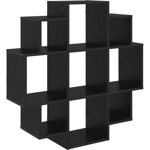 vidaXL Stenska polica Črni hrast 90 x 25 x 90 cm Inženirski les, (5000307322) Cene
