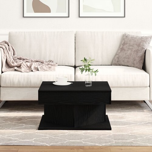 VidaXL Stolić za kavu Crni hrast Drvo 57 x 57 x 30 cm Stolić za kavu Slike