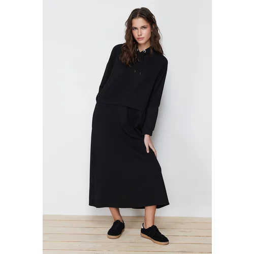 Trendyol Black Knitted Sweat Dress