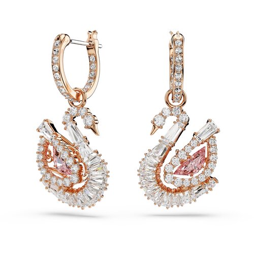 Swarovski Uhani rožnato zlata / roza / srebrna / transparentna Cene