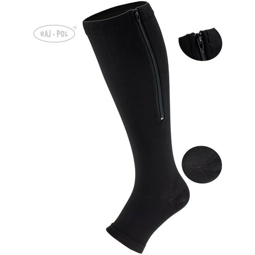 Raj-Pol Woman's Knee Socks With Zipper 2 Grade Cene
