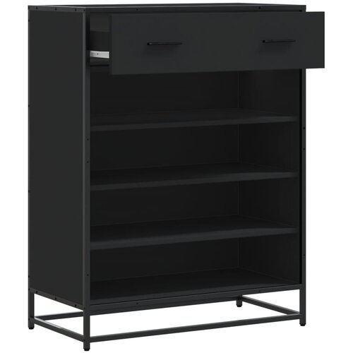  Ormarić za cipele crni 75x38x97,5 cm Konstruirano drvo i metal Crna Slike