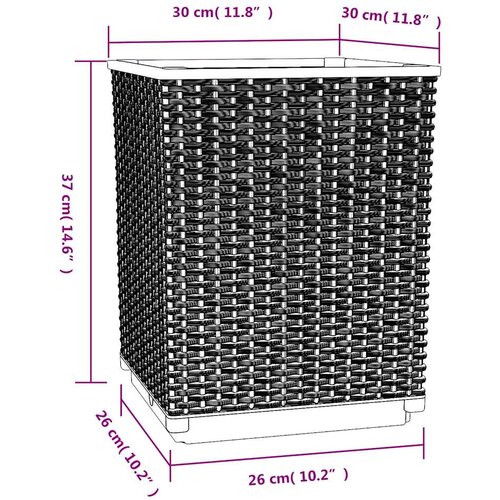  Sadilice 4 kom plava siva 30 x 30 x 37 cm od polipropilena Slike