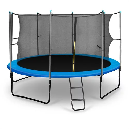 Klarfit Rocketboy 366, 366 cm trampolin, unutarnja sigurnosna mreže, široke ljestve, plava