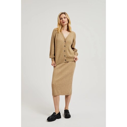 Moodo Women&amp;#039;s knitted skirt - beige Slike