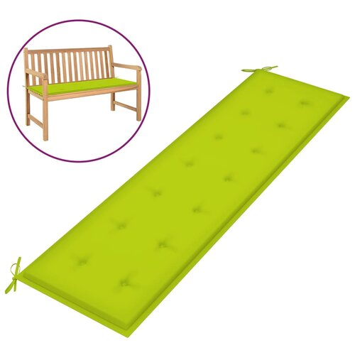 VidaXL jastuk za vrtnu klupu jarko zeleni 180 x 50 x 3 cm od tkanine Slike
