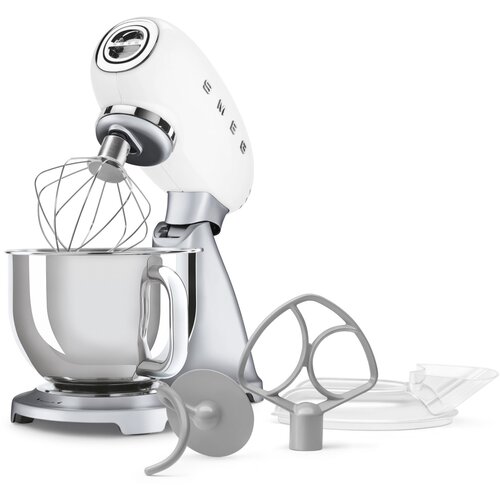 Smeg SMF04WHEU Kuhinjski aparat bel 50&amp;#039;s stil, 4,8 litrska posoda za me&amp;scaron;anje in dodatki Slike