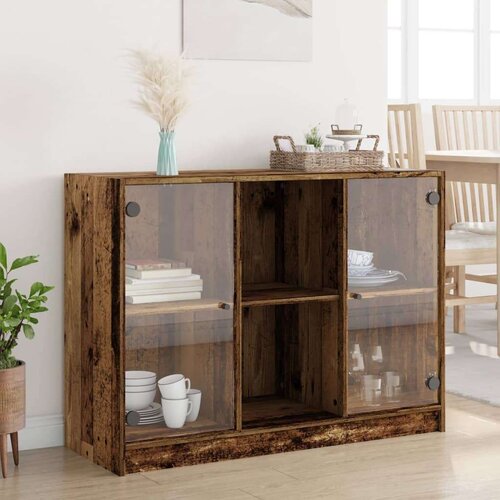 VidaXL Komoda boja starog drva 102x37x75,5 cm od konstruiranog drva Slike