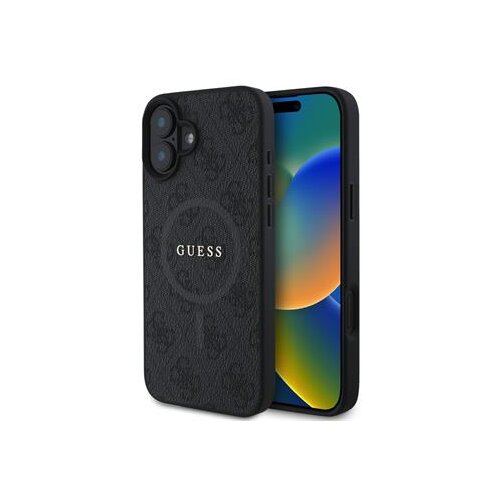 Guess originalni ovitek GUHMP16MG4GFRK za iphone 16 plus - magsafe - pu leather - črn Cene
