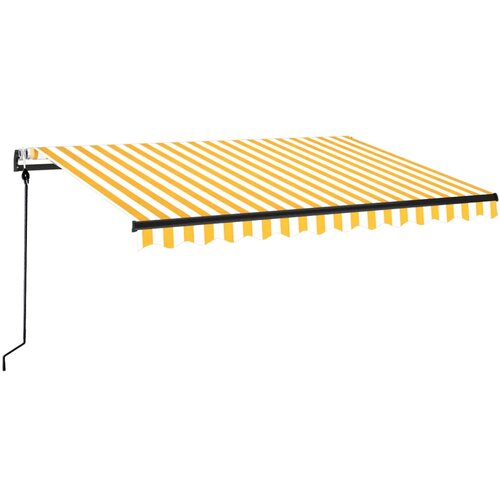 vidaXL Avtomatsko zložljiva tenda 350x250 cm rumena in bela, (20729006) Cene