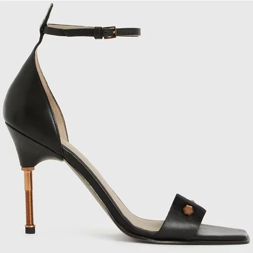 AllSaints Usnjeni sandali Betty Sandal črna barva, WF568Z