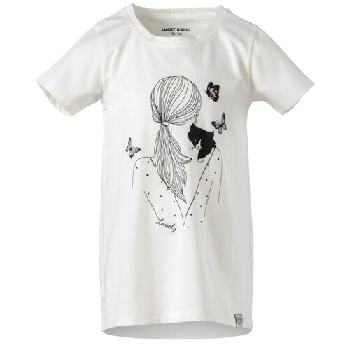 Lucky Kiddo Fashion majica KR LK_B-KGT SS 4_25 D bela 110/116 Cene