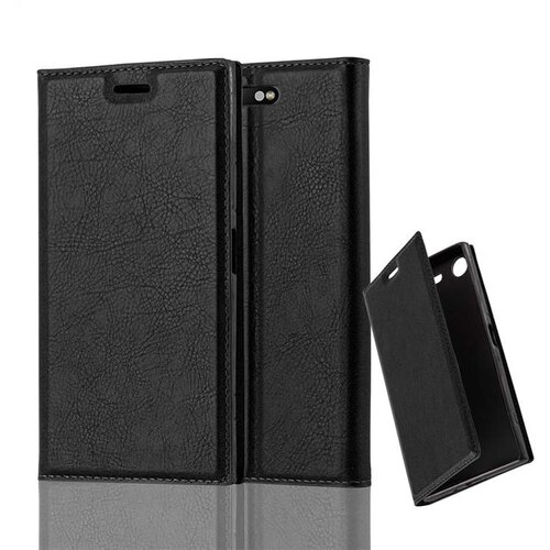 Cadorabo Ohi&scaron;je, združljivo z Sony Xperia XZ1 v nočna črna - Za&scaron;čitni ovitek z magnetnim zapiranjem, stoječo funkcijo in režo za kartice, (20549084) Cene