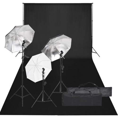 vidaXL komplet za foto studio z lučmi in ozadjem Cene