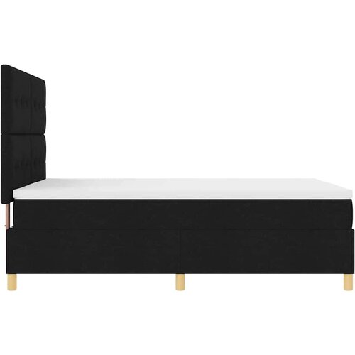 Box spring krevet s madracem Crna 140 x 190 cm tkanina - Crna 140 x 190 cm S gumbima Slike