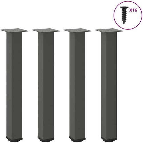VidaXL Noge za mizo za kavo 4 kosi antracit 72-74 cm jeklo Slike