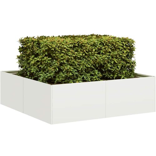 vidaXL Sadilnik Bela 100x100x30 cm Jeklo Cene