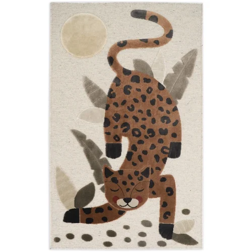 Nattiot Smeđi/bež dječji tepih 80x125 cm Little Jaguar –