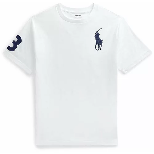 Polo Ralph Lauren Otroška bombažna kratka majica bela barva, 323832907037