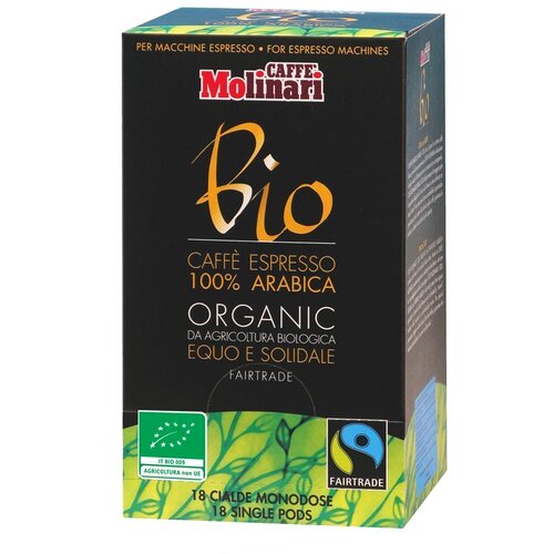 CAFFE MOLINARI espresso kafa 100% bio arabica organic 18 cialdi Slike