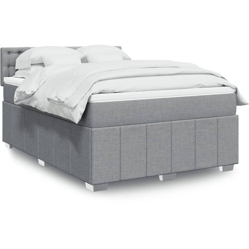  Krevet box spring s madracem svjetlosiva 160x200 cm tkanina Cijene