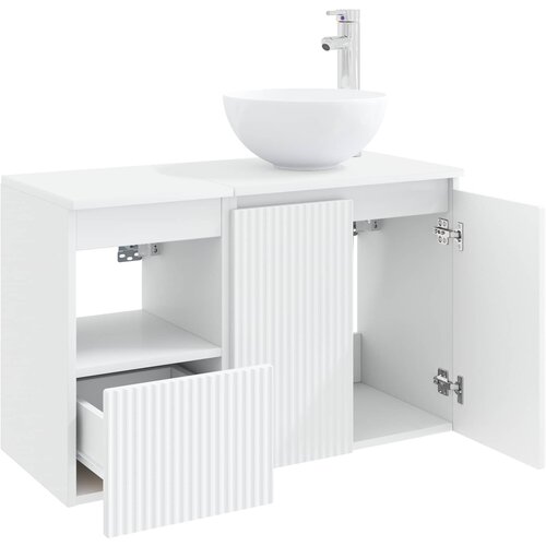  Set namje&amp;scaron;taja za kupaonicu 2 kom. Bijela Konstruirano drvo 49,5 x 35 x 80 cm Slike